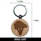 Broccoli Vegetable Solid Engraved Wood Round Keychain Tag Charm